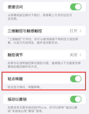 甘南苹果授权维修站分享iPhone轻点无法唤醒怎么办