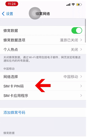 甘南苹果14维修网分享如何给iPhone14的SIM卡设置密码 