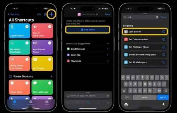 甘南苹果14锁屏维修店分享iPhone14升级iOS16.4后如何创建锁屏快捷方式 
